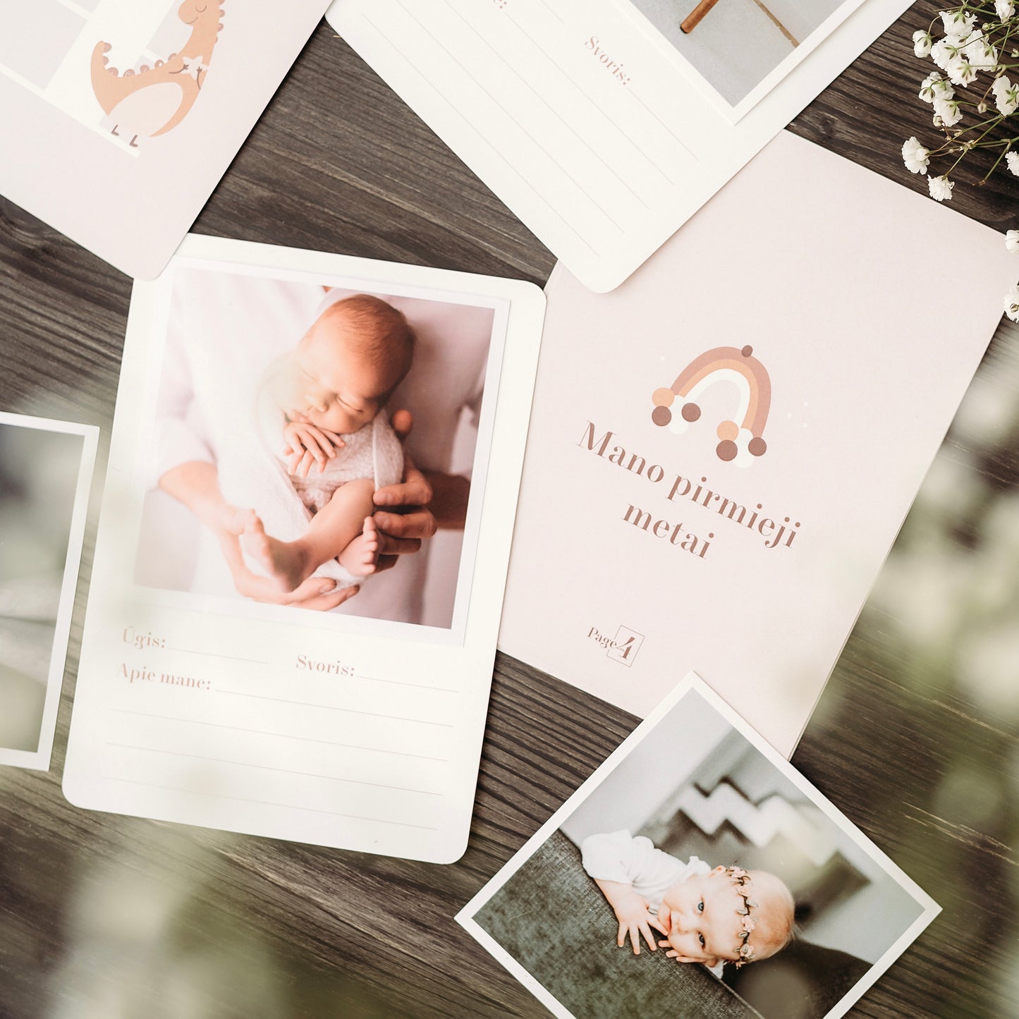 Baby milestone cards "My first year"