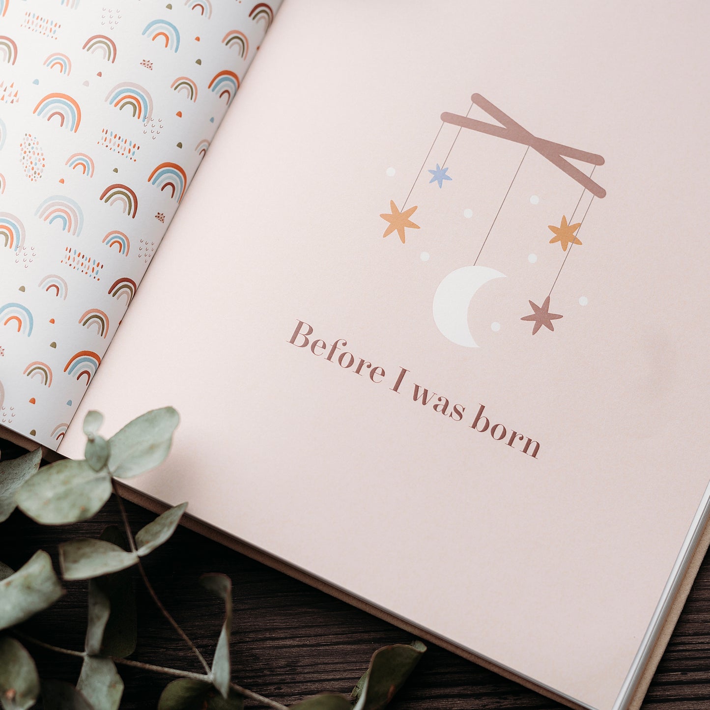 Light grey baby book "My first year"