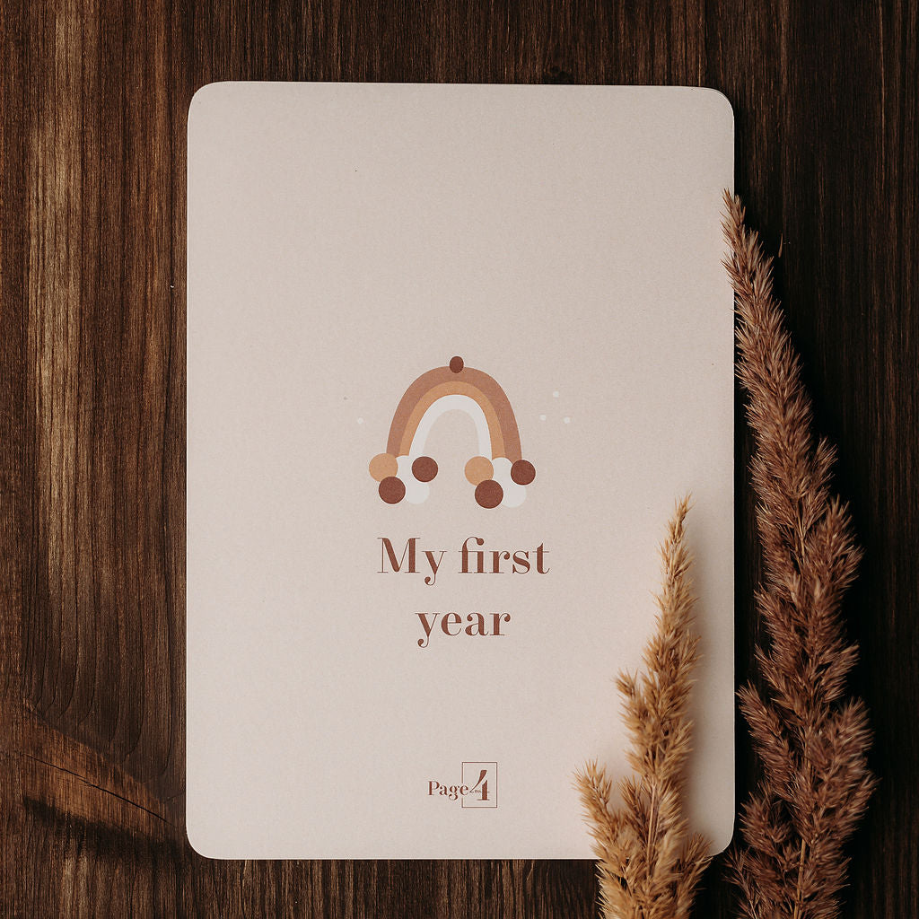 Baby milestone cards "My first year"